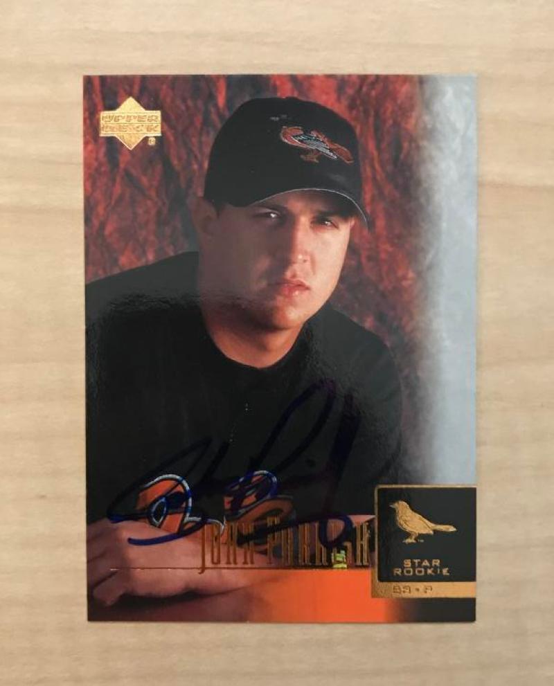 JOHN PARRISH BALTIMORE ORIOLES SIGNED AUTOGRAPHED 2001 UPPER DECK CARD #27 W/COA