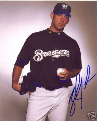 ZACH JACKSON MILWAUKEE BREWERS SIGNED 8X10 PHOTO W/COA
