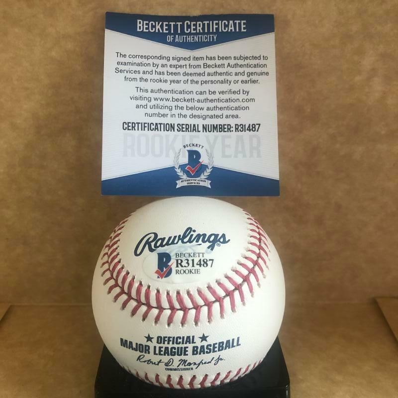 JO ADELL ANAHEIM ANGELS ROOKIE YEAR SIGNED AUTOGRAPHED M.L. BASEBALL BECKETT 