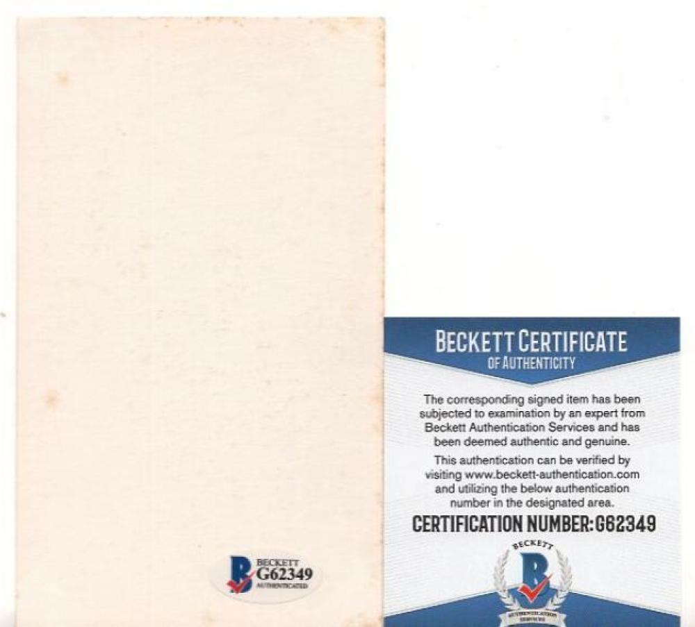 LOU BROCK ST. LOUIS CARDINALS SIGNED POST CARD BECKETT G62349