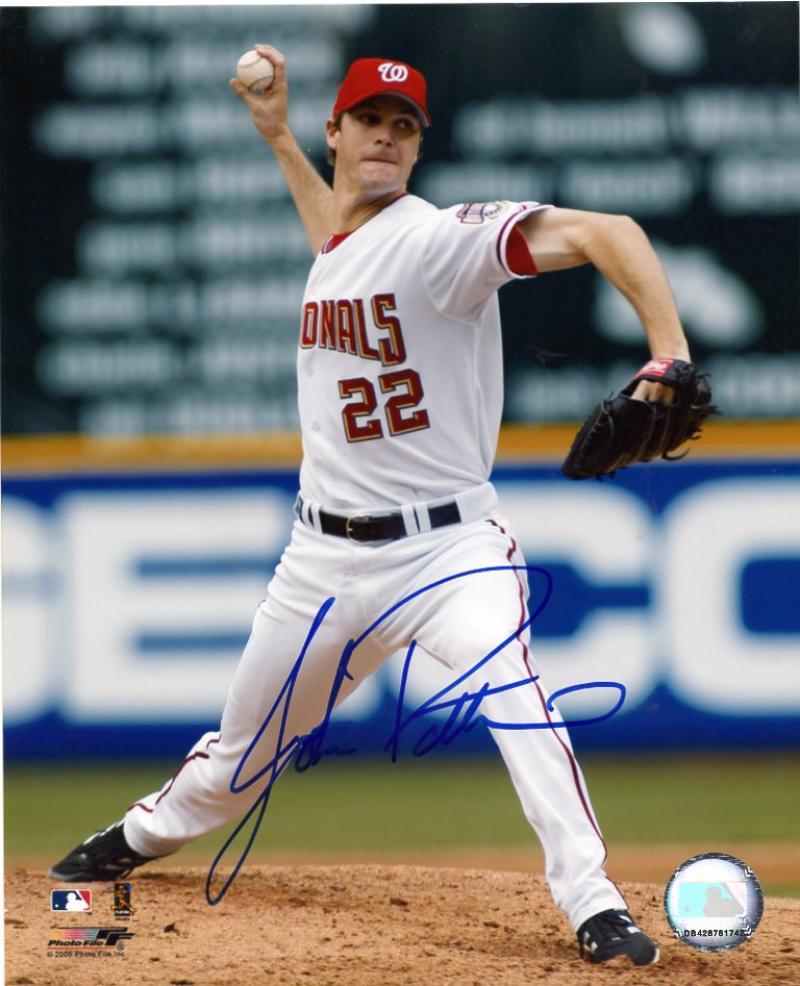 JOHN PATTERSON WASHINGTON NATIONALS SIGNED AUTOGRAPHED 8X10 PHOTO W/COA