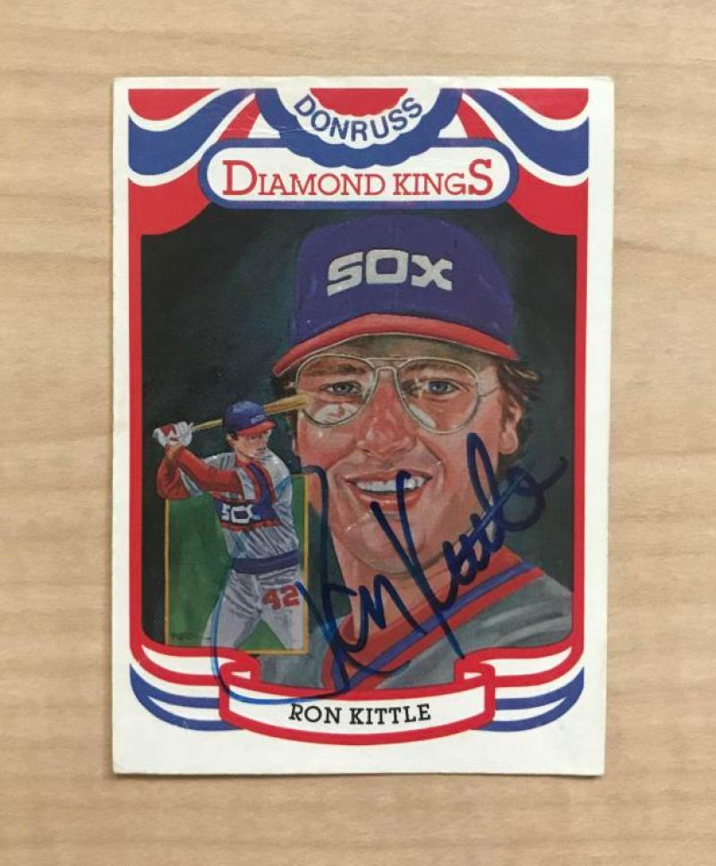 RON KITTLE CHICAGO WHITE SOX SIGNED 1983 DONRUSS DIAMOND KINGS CARD #18 W/COA 
