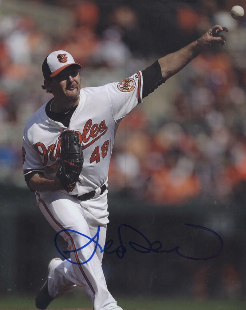 JOE SAUNDERS BALTIMORE ORIOLES SIGNED AUTOGRAPHED 8X10 PHOTO W/ COA
