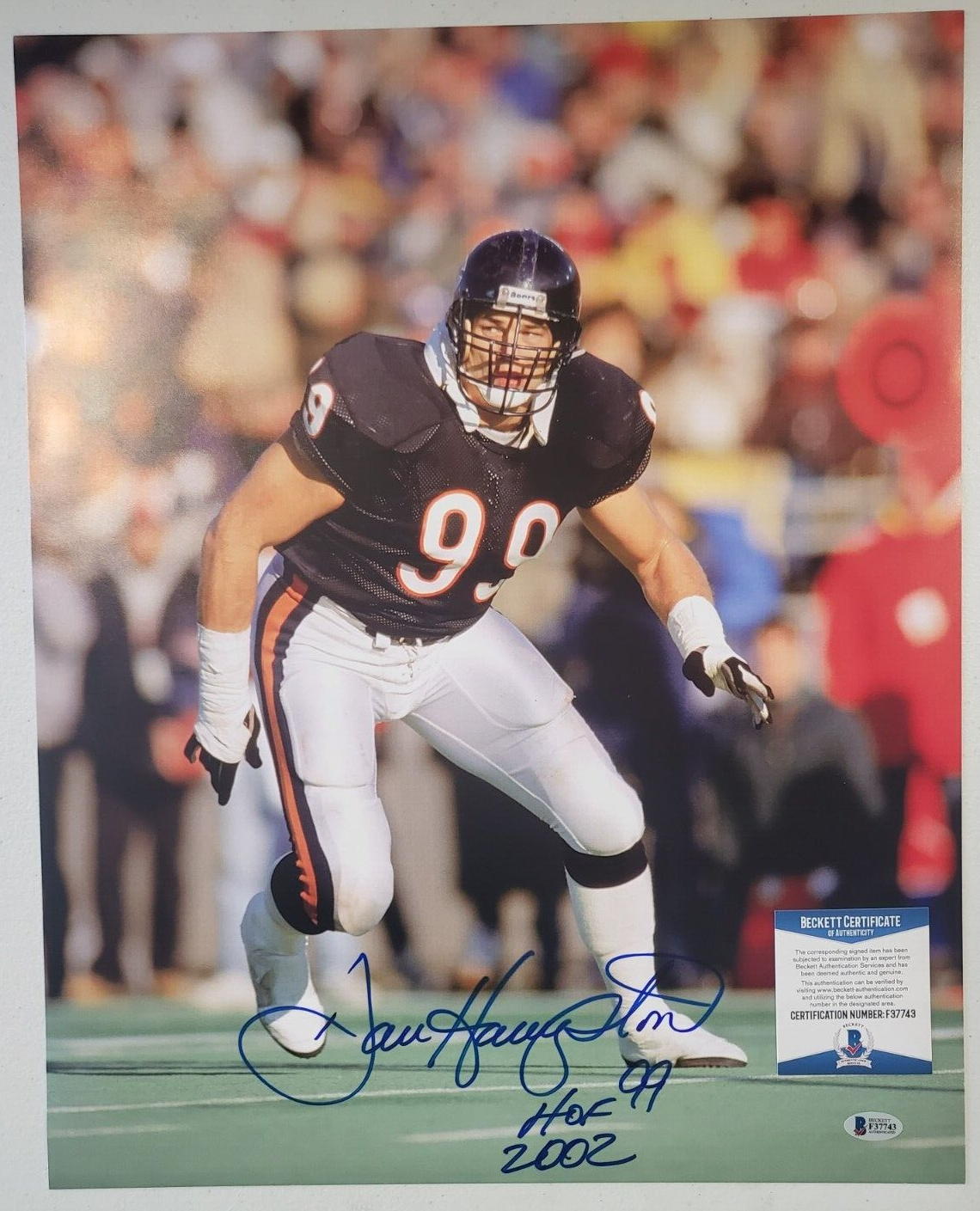 DAN HAMPTON #99 HOF 2002 SIGNED AUTOGRAPHED 16X20 PHOTO BECKETT AUTHENTICATED *
