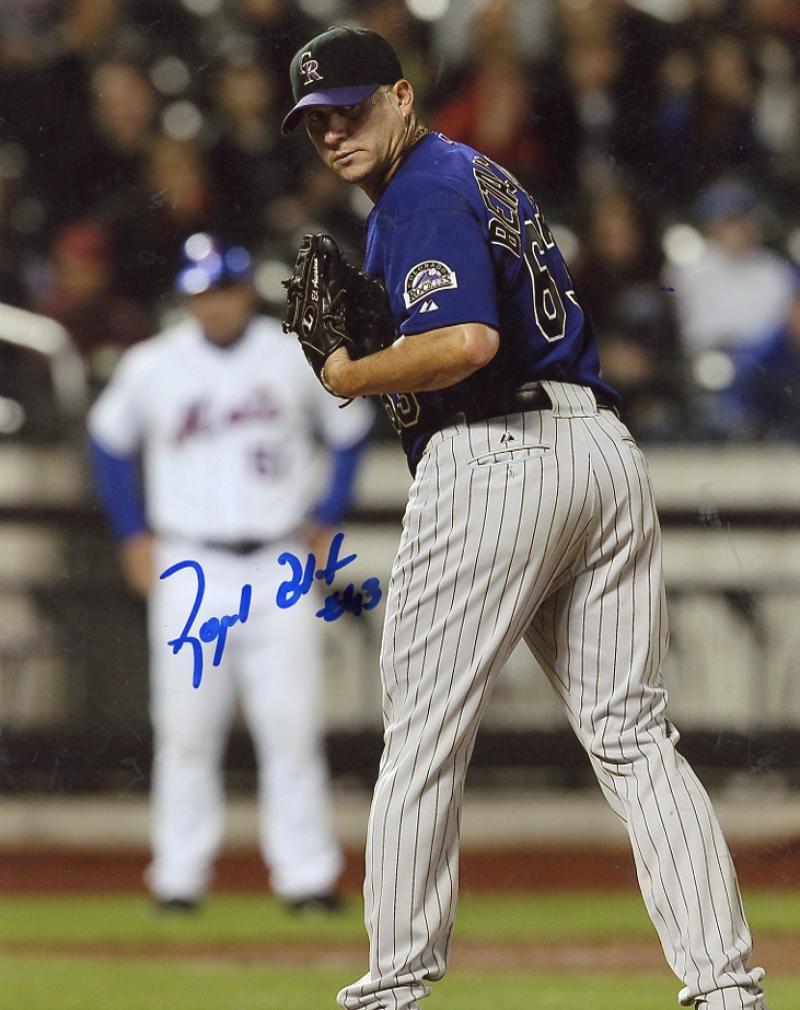 RAFAEL BETANCOURT  COLORADO  ROCKIES  SIGNED 8X10 PHOTO