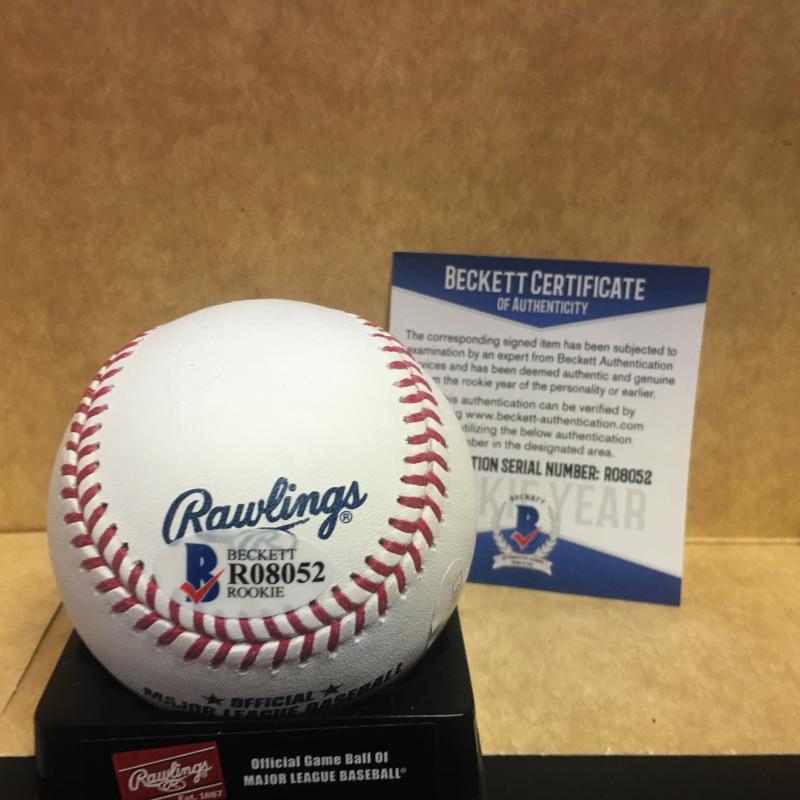MICKEY MONIAK PHILADELPHIA PHILLIES SIGNED M.L. BASEBALL ROOKIE YEAR BECKETT COA
