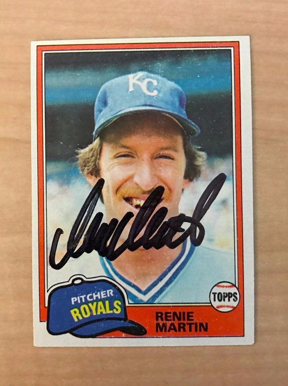 RENIE MARTIN KANSAS CITY ROYALS SIGNED AUTOGRAPHED 1981 TOPPS #452 W/COA
