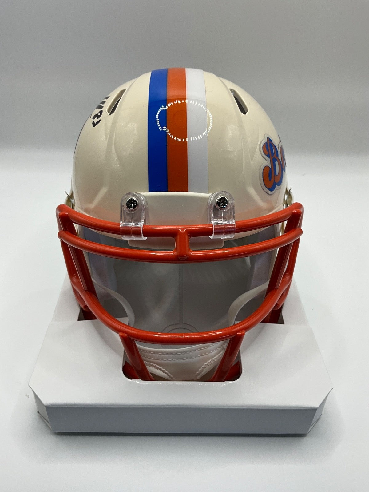 WES WELKER DENVER BRONCOS SIGNED RETRO SPEED MINI HELMET JSA