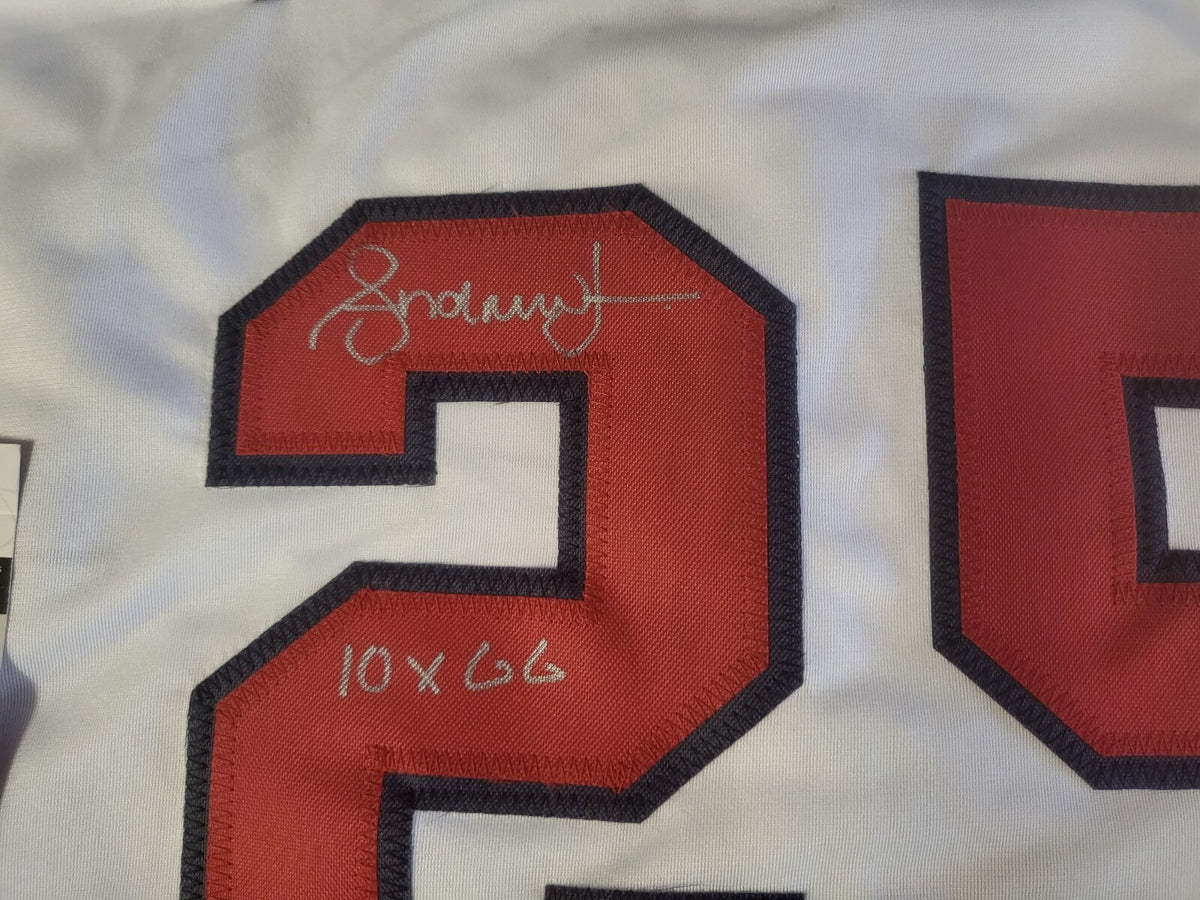 ANDRUW JONES #25 ATLANTA BRAVES 10X GG SIGNED AUTO CUSTOM JERSEY XL JSA COA **