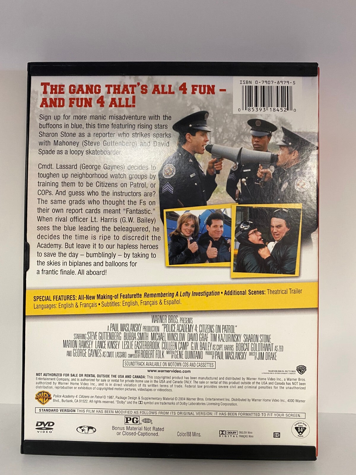 MICHAEL WINSLOW POLICE ACADEMY 4 SIGNED AUTOGRAPHED DVD COVER W/COA