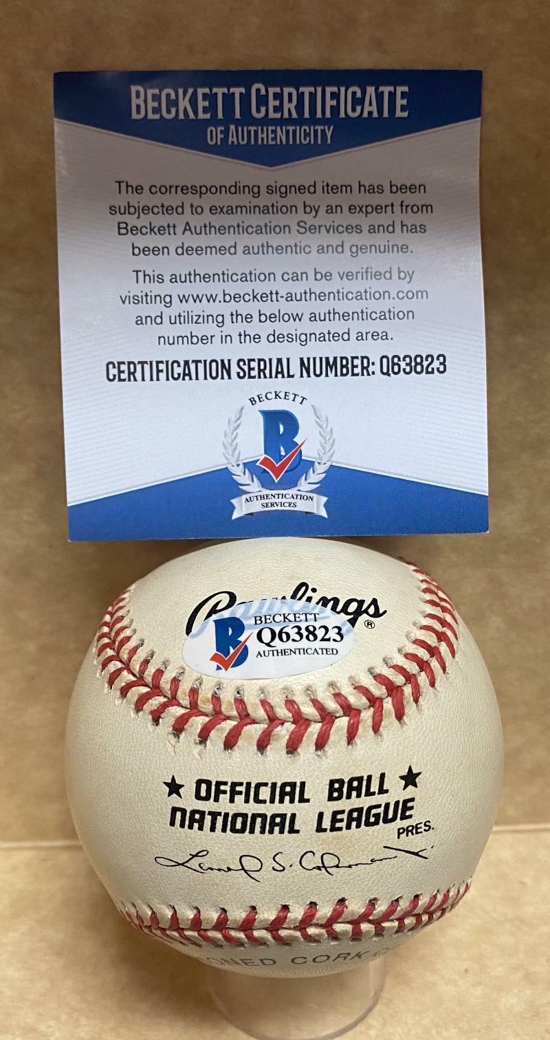 DARRELL EVANS GIANTS 414 HRS SIGNED AUTOGRAPHED N.L. BASEBALL BECKETT Q63823