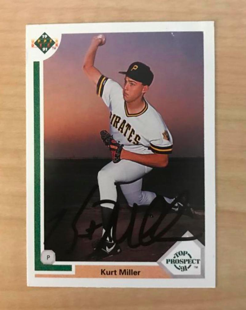 KURT MILLER PITTSBURGH PIRATES SIGNED AUTOGRAPHED 1991 UPPER DECK CARD #68 W/COA