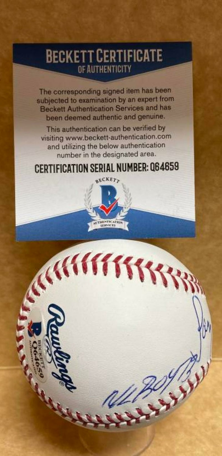 GARY MATTHEWS NL ROY 1973 SIGNED AUTOGRAPHED M.L. BASEBALL BECKETT Q64659