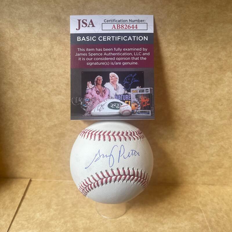 GARY PETTIS ANGELS/TIGERS SIGNED AUTOGRAPHED M.L. BASEBALL JSA AB82644