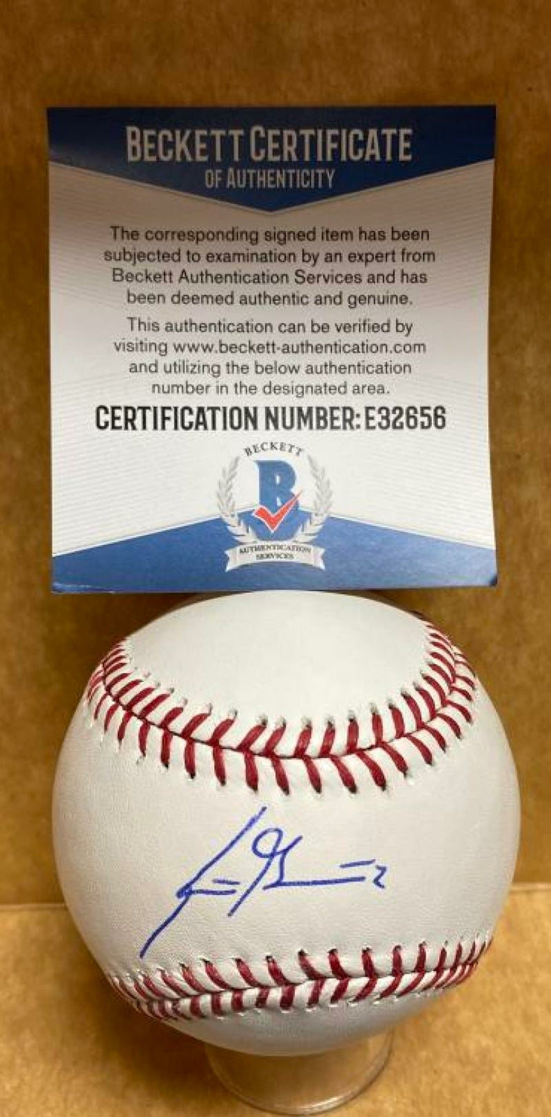 SCOOTER GINNETT BREWERS/REDS/GIANTS SIGNED AUTO M.L. BASEBALL BECKETT E32656