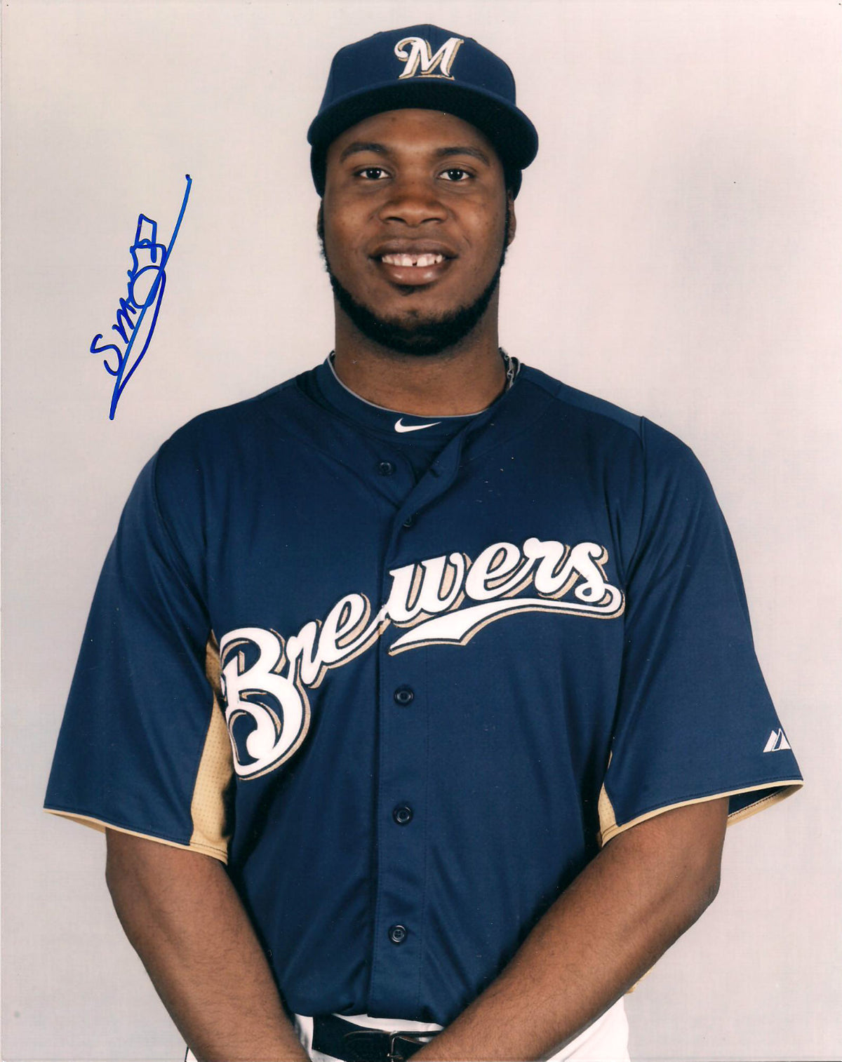 SANTO MANZANILLO MILWAUKEE BREWERS SIGNED AUTOGRAPHED 8X10 PHOTO W/COA