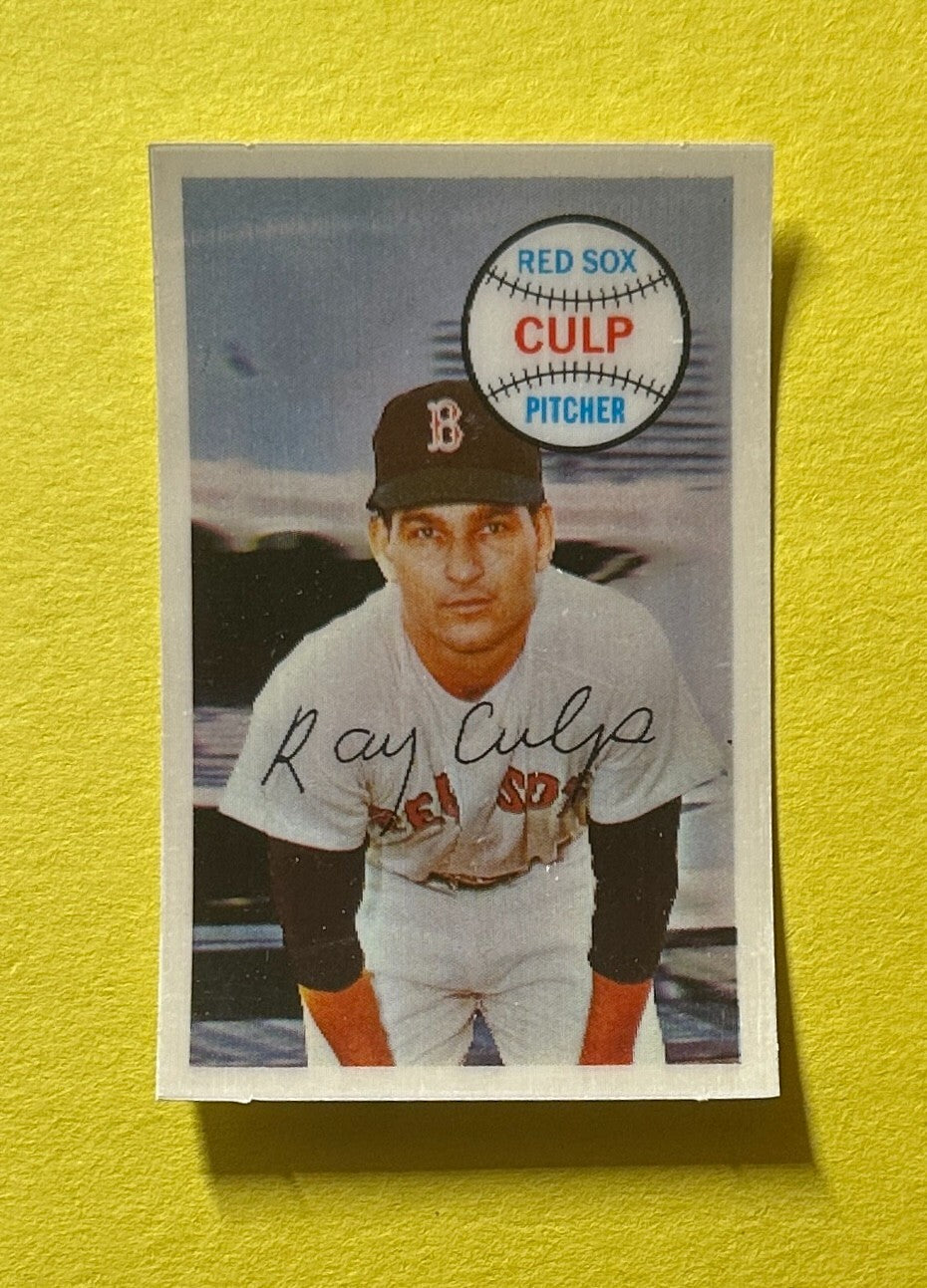 1970 KELLOGG'S 3-D RAYMOND CULP #35 RED SOX