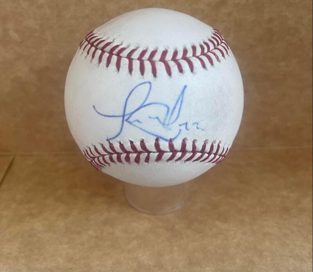 JORGE ALFARO RED SOX SIGNED AUTOGRAPHED M.L. BASEBALL  BAS R07716