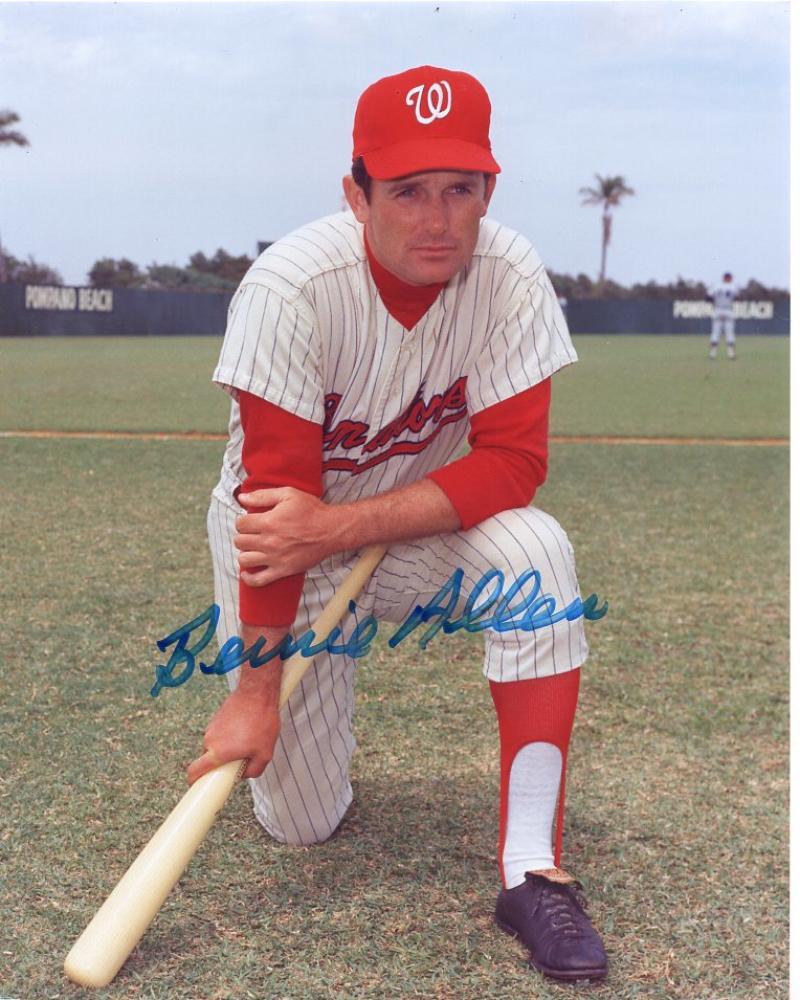 BERNIE ALLEN WASHINGTON SENATORS SIGNED AUTOGRPHED 8X10 PHOTO W/COA
