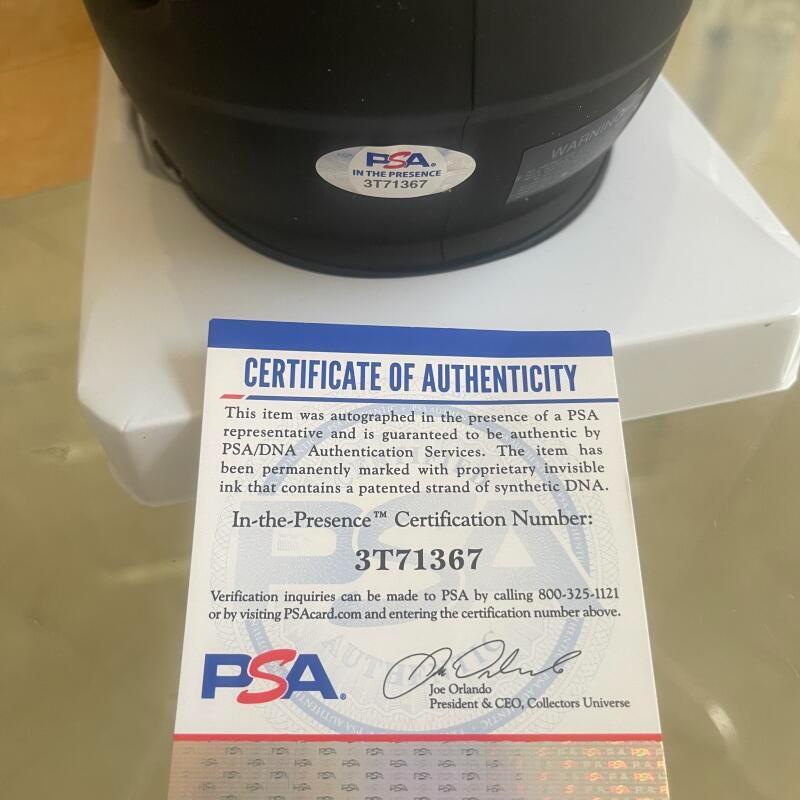 BUD GRANT VIKINGS SIGNED AUTOGRAPHED ECLIPSE MINI HELMET PSA 3T71367