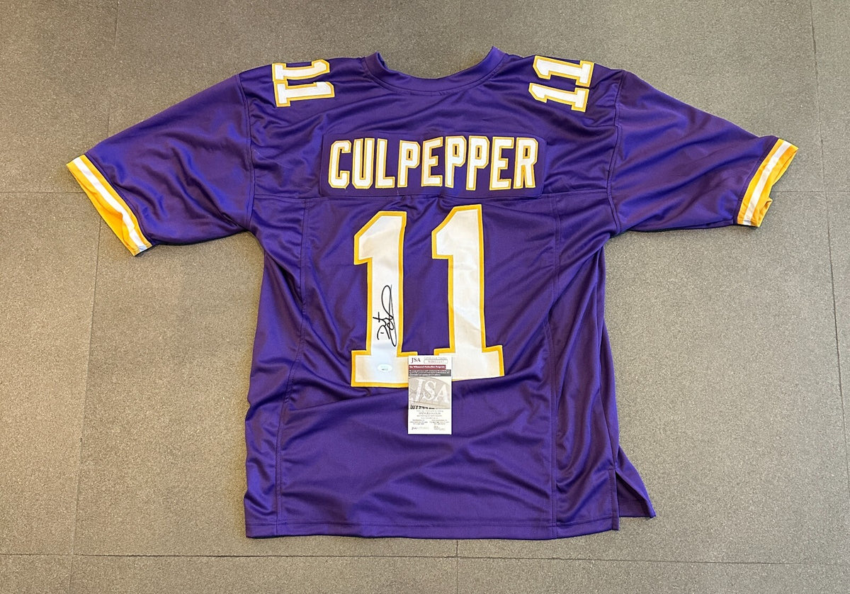 DAUNTE CULPEPPER VIKINGS SIGNED AUTOGRAPHRED PURPLE CUSTOM JERSEY SZ XL JSA