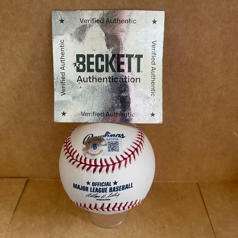 JERED WEAVER ANGELS/PADRES SIGNED AUTO M.L. BASEBALL BECKETT AUTH