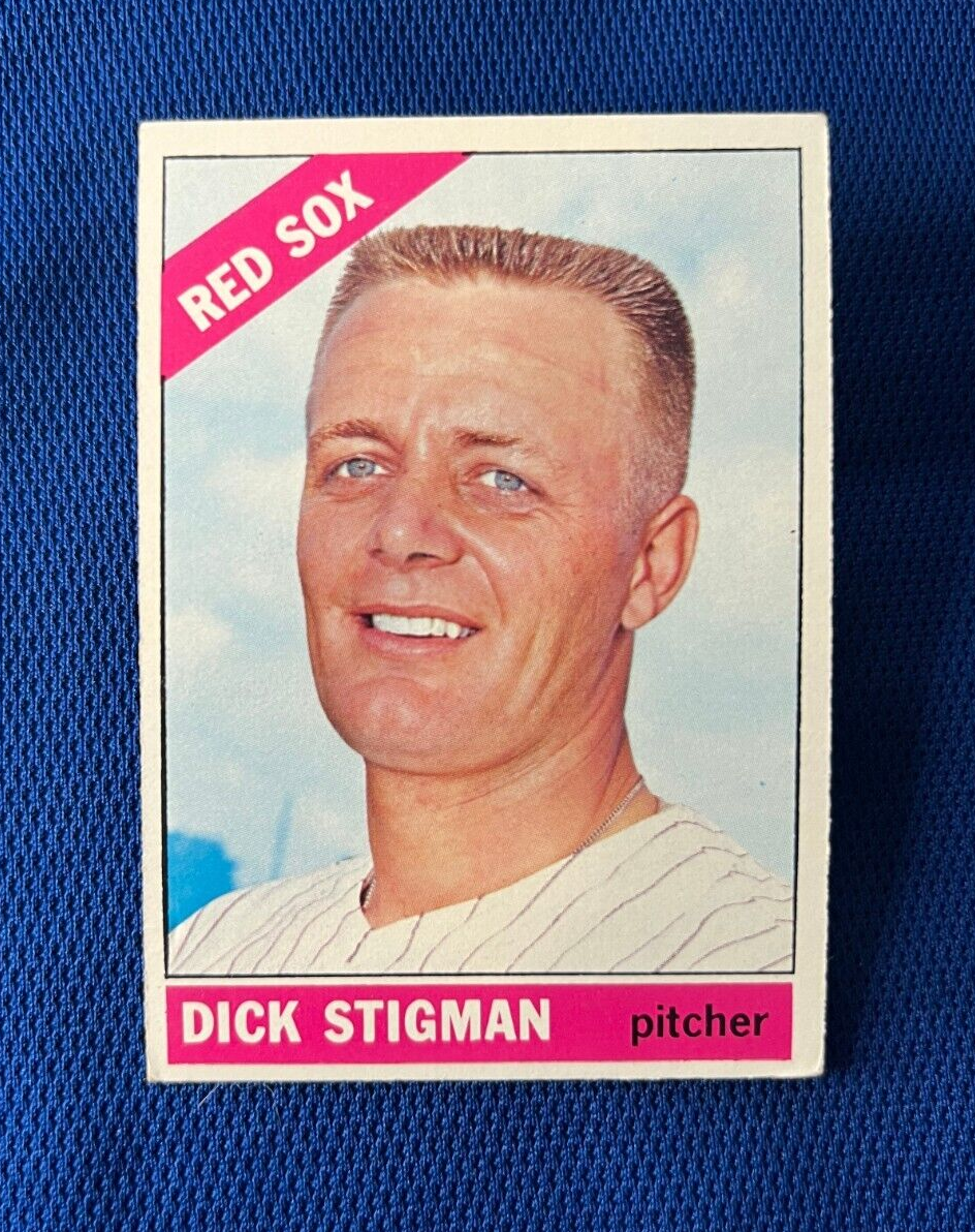 VINTAGE 1966 TOPPS DICK STIGMAN BOSTON RED SOX CARD #512 *