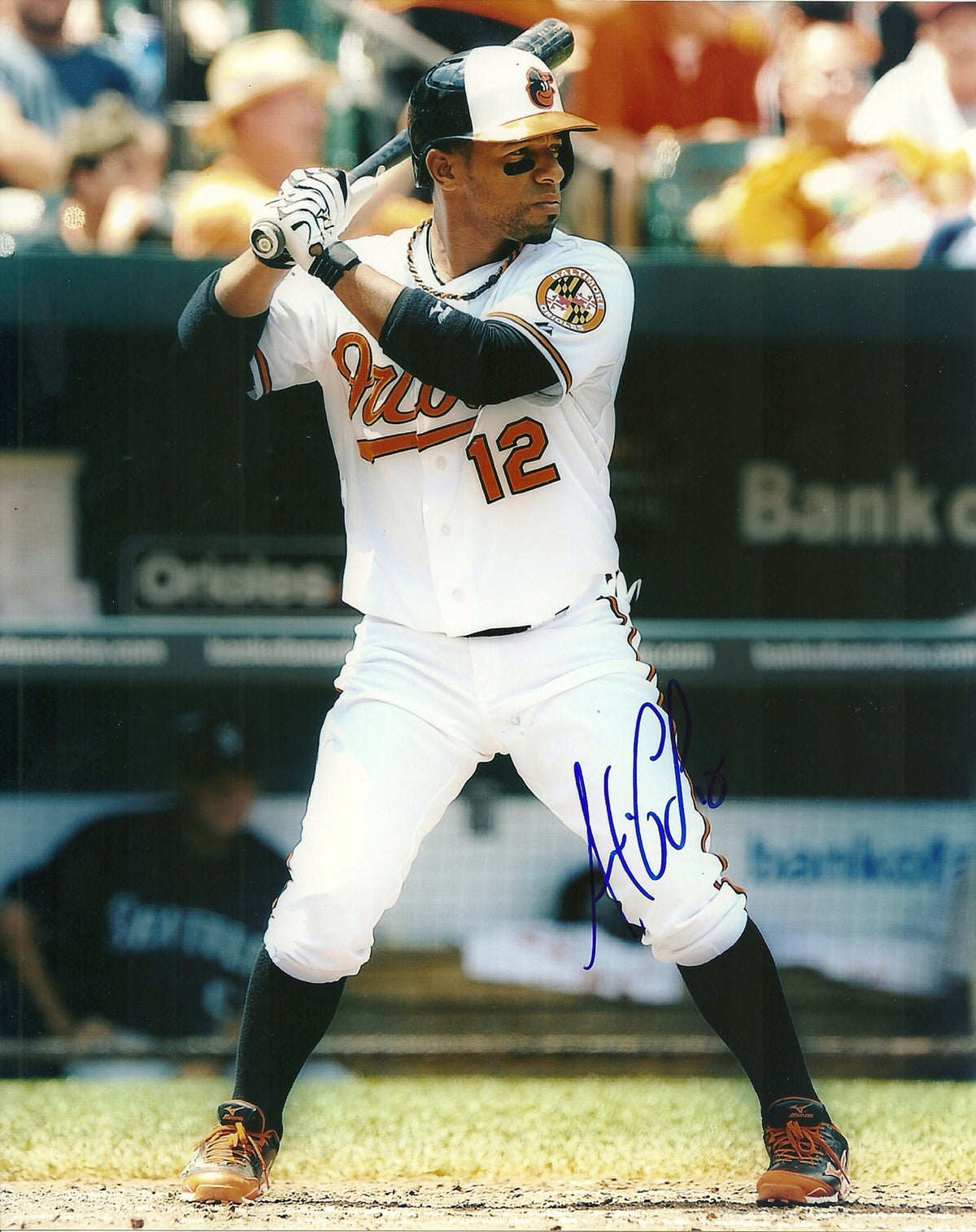 ALEXI CASILLA BALTIMORE ORIOLES SIGNED AUTOGRAPHED 8x10 PHOTO W/COA AT BAT