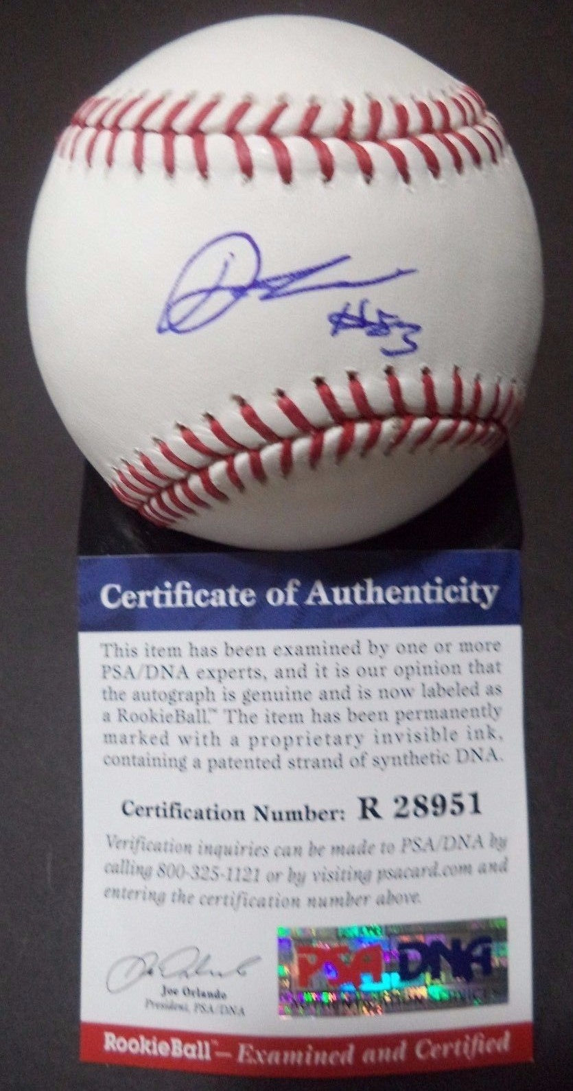 AUSTIN WILSON MARINERS SIGNED M.L  BASEBALL ROOKIE GRAPH PSA/DNA COA #R28951