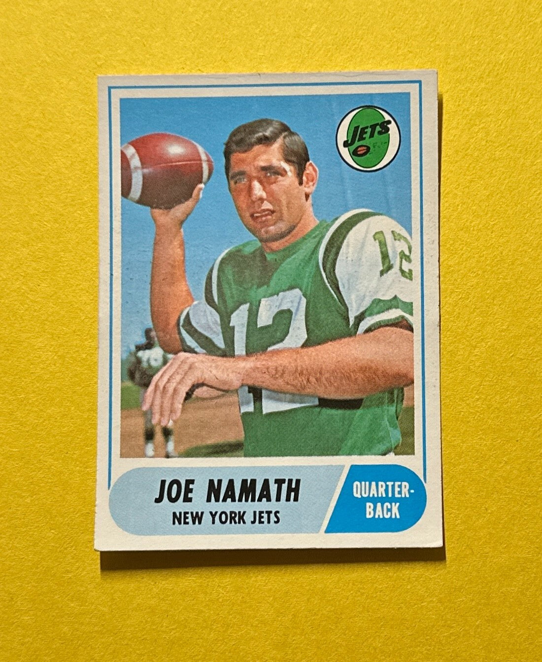 1968 TOPPS JOE NAMATH #65 JETS HOF