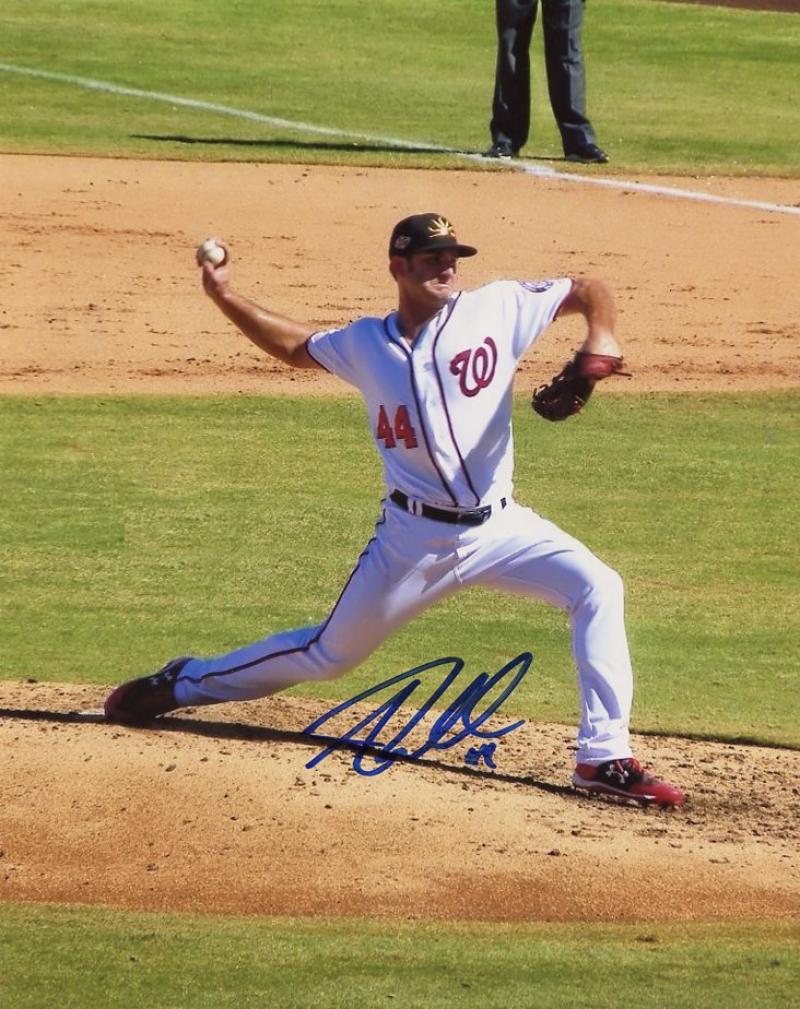 AUSTEN WILLIAMS WASHINGTON NATIONALS SIGNED AUTOGRAPHED 8X10 PHOTO W/COA