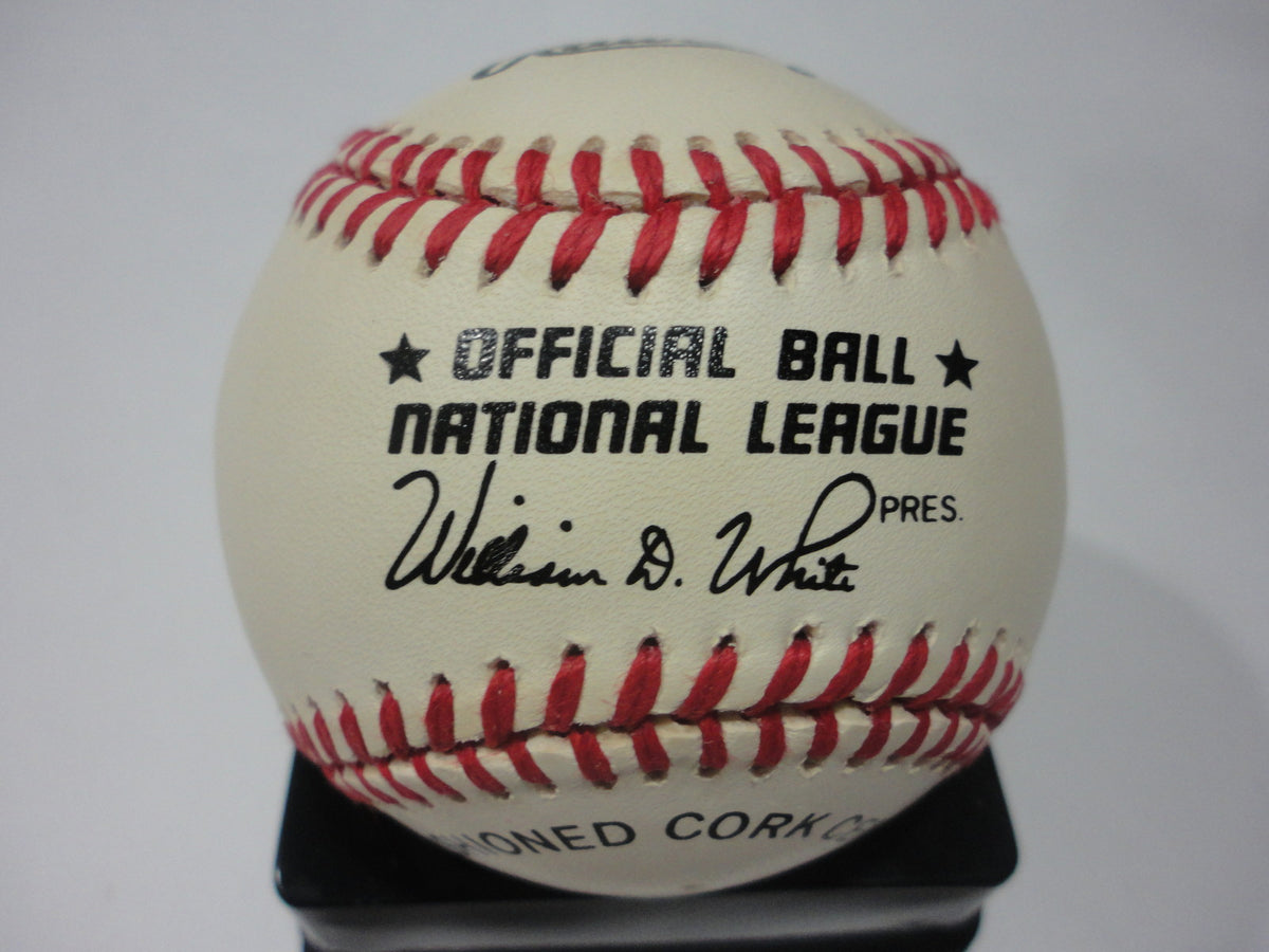 KURT ABBOTT MARLINS/METS AUTOGRAPHED SIGNED NATIONAL LEAGUE BASEBALL W/COA
