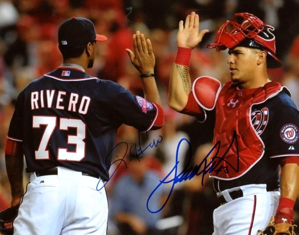 FELIPE RIVERO WILSON RAMOS SIGNED AUTOGRAPHED 8X10 PHOTO W/COA