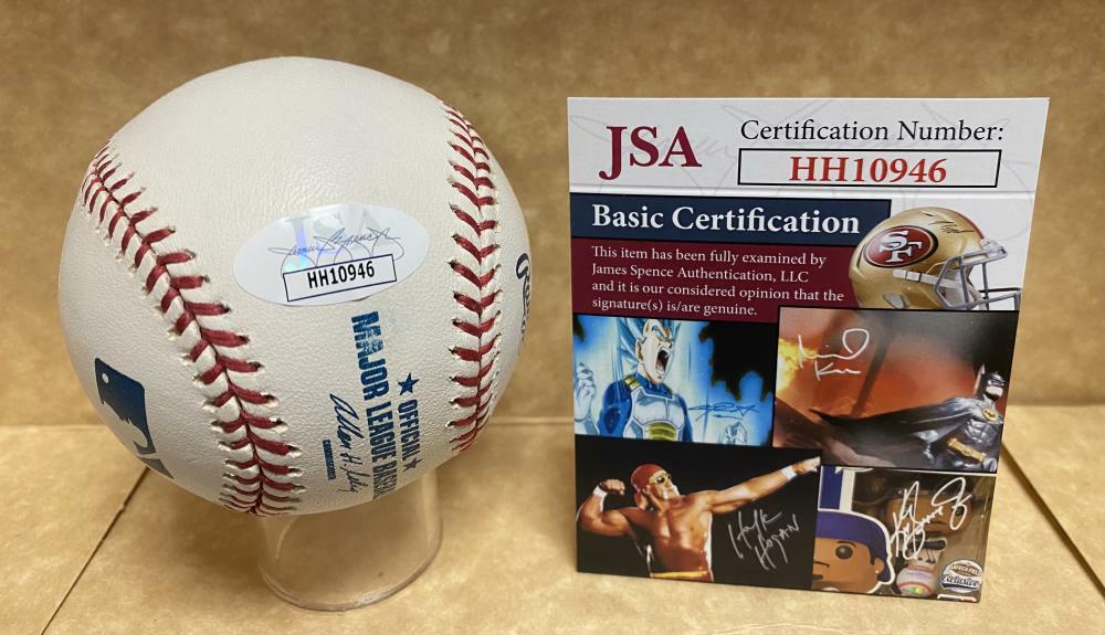 LARRY JASTER 66 NL SHUTOUT LEADER ALL AGAINST DODGERS SIGNED BASEBALL HH10946