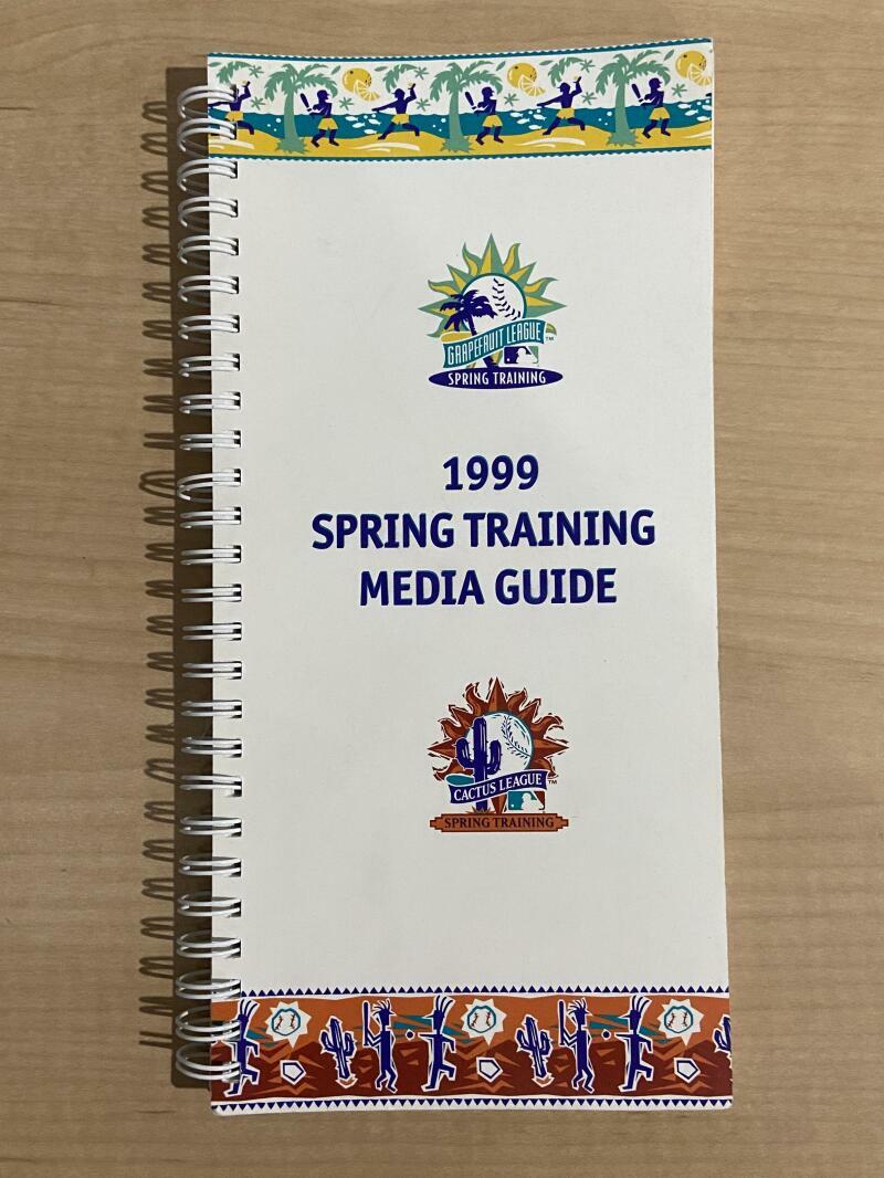 1999 GRAPEFRUIT LEAGUE CACTUS LEAGUE SPRING TRAINING MEDIA GUIDE 170 PAGES
