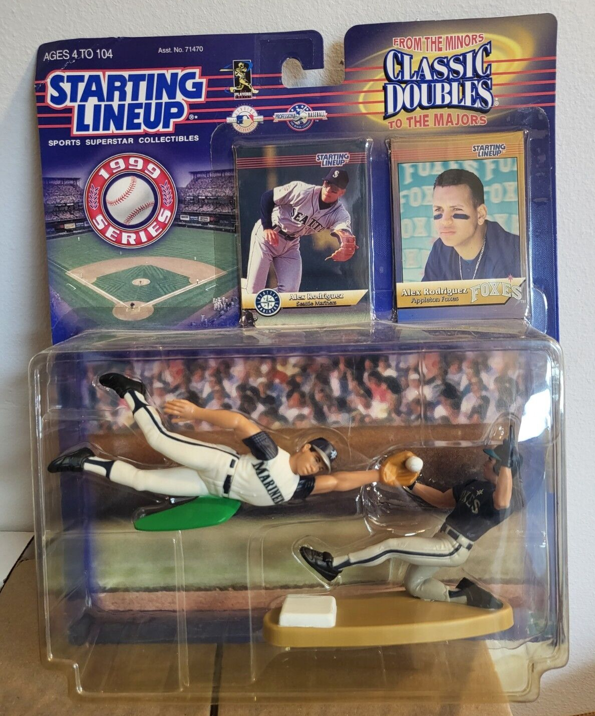 1999 STARTING LINEUP DOUBLE CLASSICS ALEX RODRIGUEZ FIGURE ORIGINAL PACKAGE