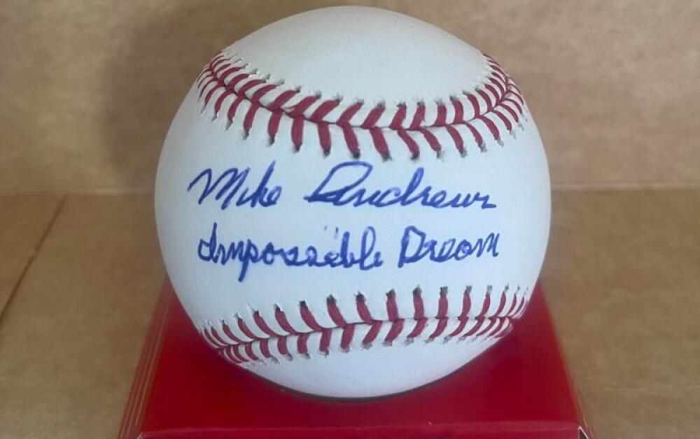 MIKE ANDREWS IMPOSSIBLE DREAM  SIGNED AUTOGRAPHED M.L. BASEBALL BECKETT AUTH