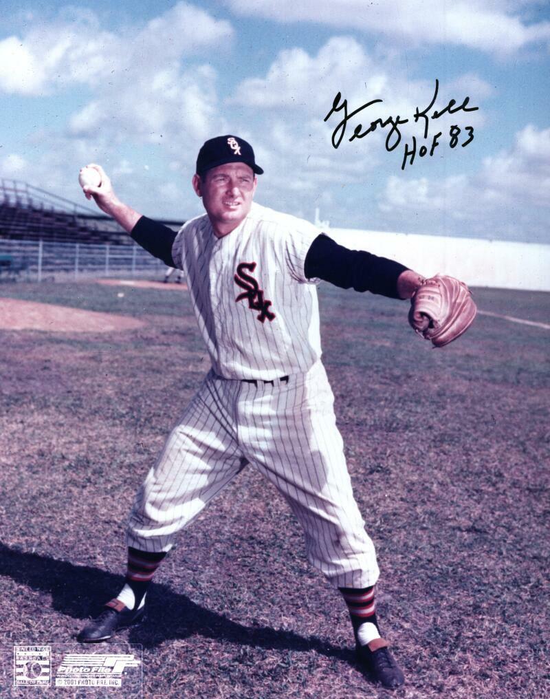 GEORGE KELL CHICAGO WHITE SOX HOF 83 SIGNED 8X10 PHOTO W/ COA