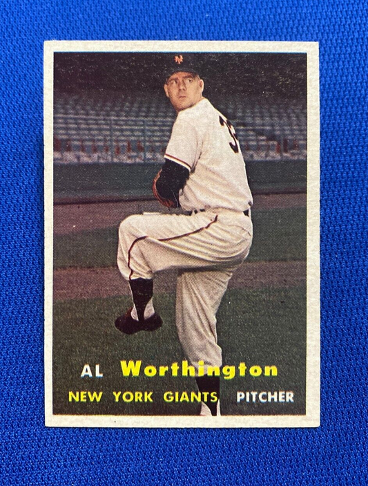 1957 TOPPS AL WORTHINGTON NEW YORK GIANTS #39 CARD VINTAGE SET-BREAK