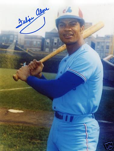 FELIPE ALOU MONTREAL EXPOS RARE SIGNED 8X10 PHOTO W/COA
