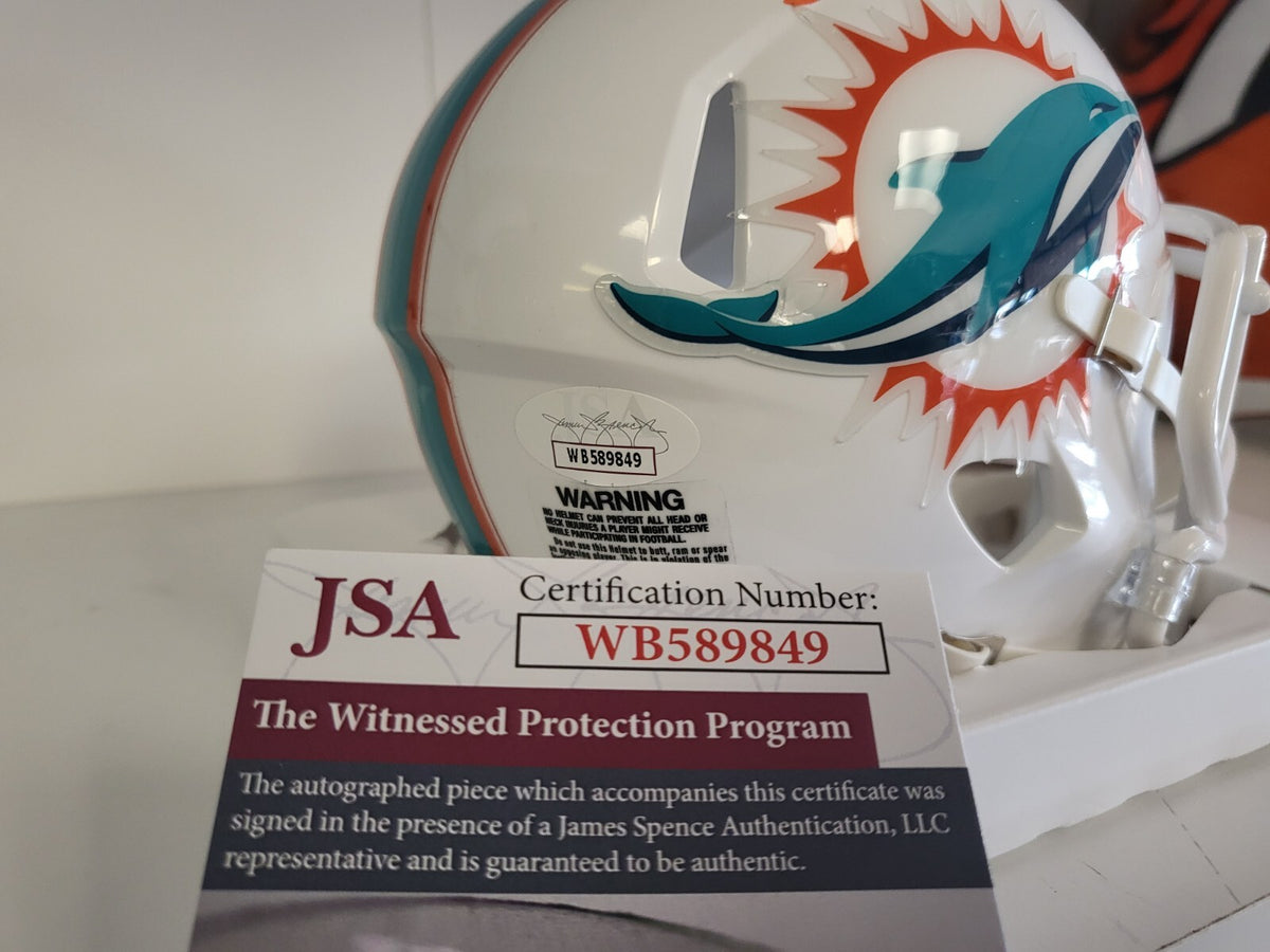 ETHAN BONNER MIAMI DOLPHINS SIGNED AUTOGRAPHED RIDDELL MINI HELMET JSA COA **