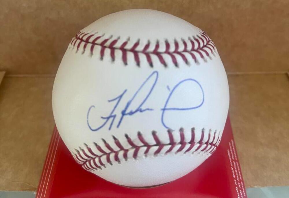 TROY PERCIVAL TIGERS ANGELS/TIGERS SIGNED AUTO M.L. BASEBALL BECKETT AUTH