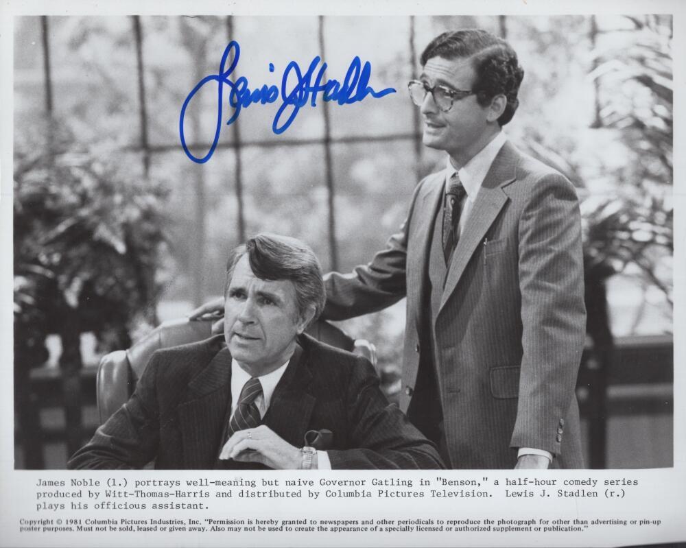 LEWIS J. STADLEN BENSON SIGNED AUTOGRAPHED 8X10 PHOTO W/ COA