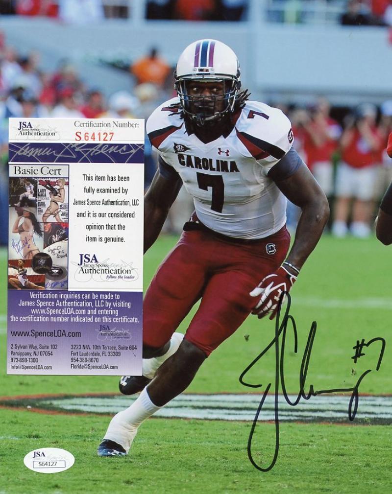 JADEVEON SOUTH CAROLINA/TEXANS SIGNED 8X10 PHOTO JSA S64127