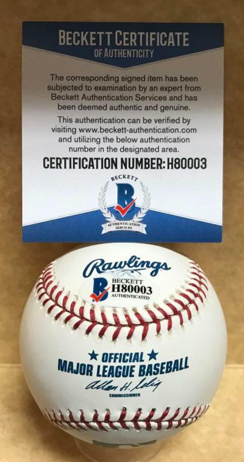 LARRY JASTER 66 NL SHUTOUT LEADER ALL AGAINST DODGERS SIGNED BASEBALL H80003