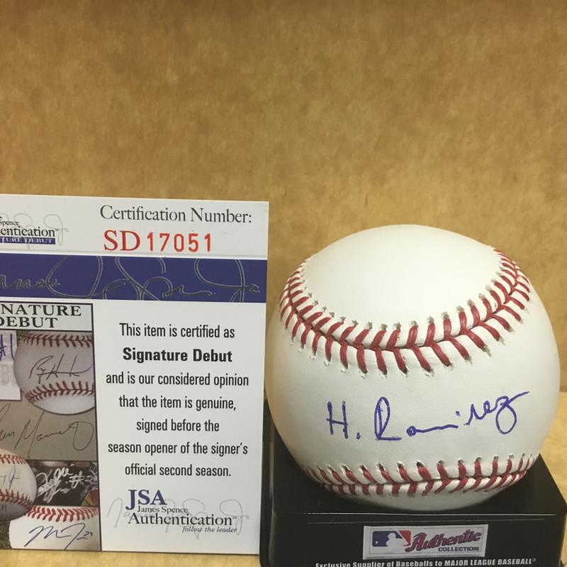 HAROLD RAMIREZ PITTSBURGH PIRATES M.L. SIGNED BASEBALL JSA SD17051
