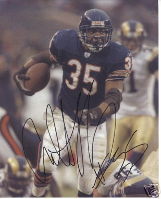ANTHONY THOMAS CHICAGO BEARS SIGNED 8X10 PHOTO W/COA