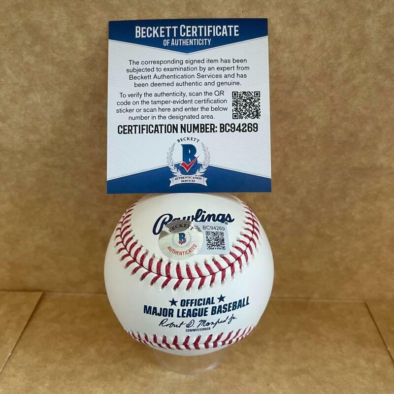JIM KERN INDIANS 74-78,86 SIGNED AUTOGRAPHED M.L. BASEBALL BECKETT BC94269