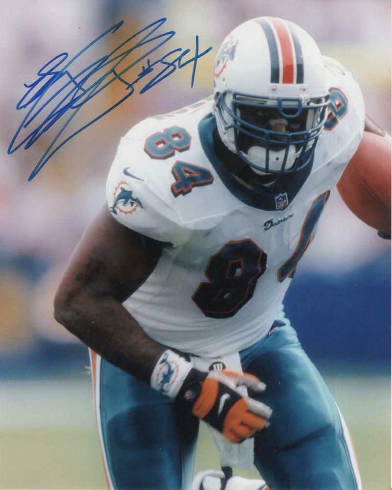 TROY DRAYTON MIAMI DOLPHINS SIGNED AUTOGRAPHED 8X10 PHOTO W/ COA
