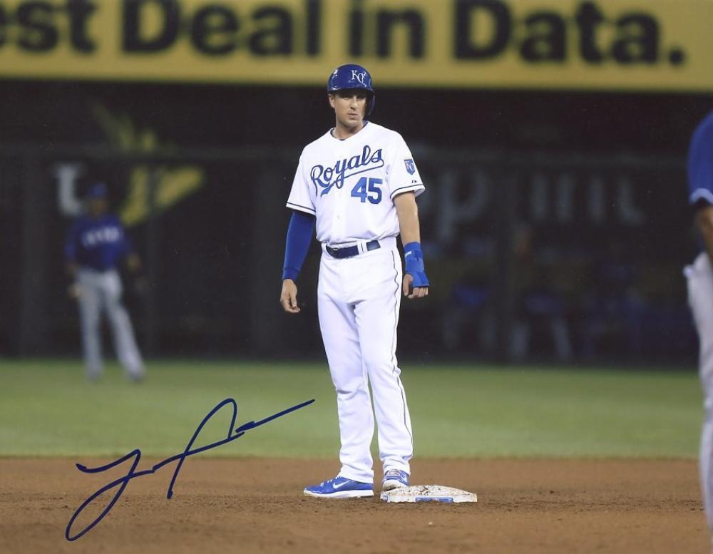 LANE ADAMS KANSAS CITY ROYALS SIGNED 8X10 PHOTO W/COA